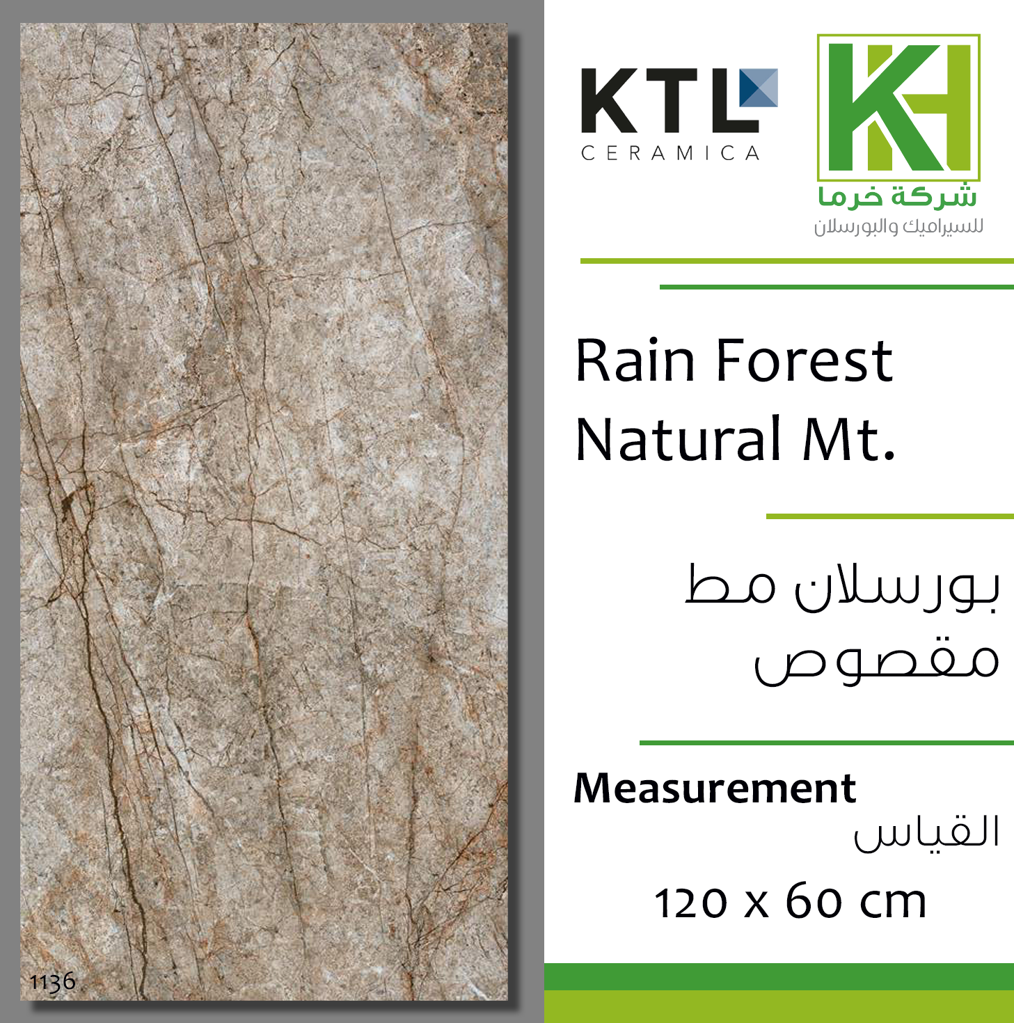 Picture of Spanish Porcelain tile 60x120cm Rain Forest White Mt.